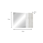 Ensemble salle de bain BASIC pin blanc, 92 x 47 x 45 cm