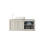 Ensemble salle de bain BASIC pin blanc, 92 x 47 x 45 cm