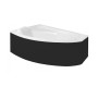 Baignoire d'angle GAUCHE RIMA 130/140/150/160/170 cm avec tablier NOIR